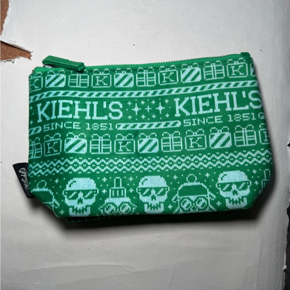 Kiehl's Festive Green Toiletry Bag